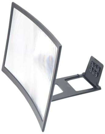 Mikikit Telefonbildschirmverstärker Gebogener Bildschirmvergrößerer Telefonbildschirmlupe Lupe Für Telefon Langlebiger Handyständer rutschfeste Halterung Saugnapfhalterung