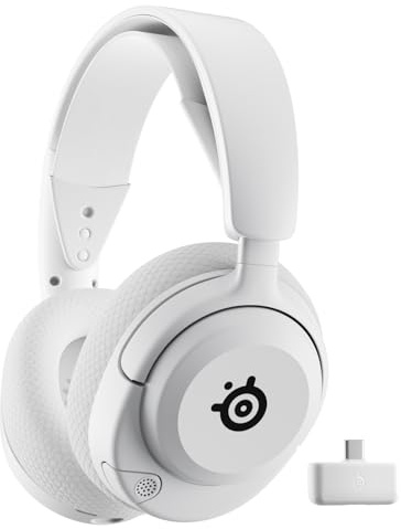 SteelSeries Arctis Nova 5 Multi-System Wireless Gaming Headset — White — Magnetic Neodymium Drivers, 100+ Audio Presets — 2.4 GHz or BT - Black (Renewed)