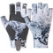 ESMENATZLS Angelhandschuhe, Halbfinger, rutschfest, schnelltrocknend, Sonnenschutz, atmungsaktiv, für Sommer, Outdoor, Angeln, Weiß, Größe L