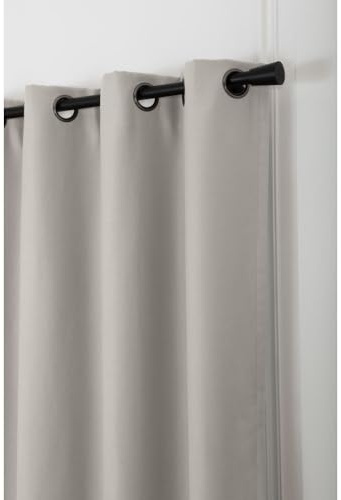 Moondream ThermActiv® Thermovorhang Winter+Sommer | Patentierte Technologie | EU Herstellung | Ösen | Grau MC17 | 130B x 250H cm