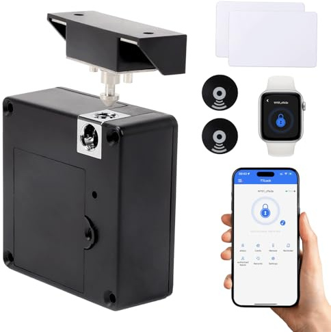 Smart Schubladenschloss,Intelligentes Biometrisches Schrankschloss,Elektronisches Schrankschloss mit APP NFC,Versteckte Schlösser für Schrank Schublade Schließfächer Briefkasten