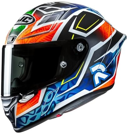 HJC RPHA1 Binder Replica MC27SF Blue Orange Motorcycle Helmet (S)