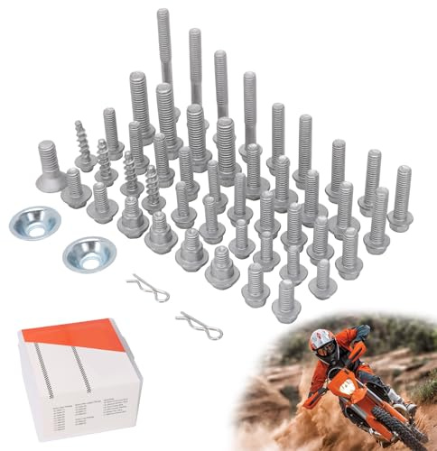 BIUGERCN Set Viti Moto, Viti Carenatura Moto in Acciaio Inox per EXC EXC-F SX SX-F 125-530 2003-2021 Enduro Dirt Pit Bike Motocross