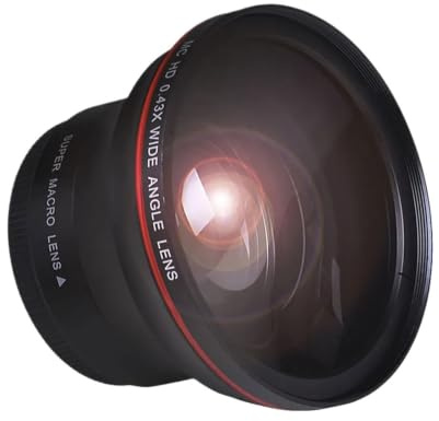Objectif Grand Angle 52MM 0.43x, Compatible avec Nikon, D7100 D7000 | Objectif 2-en-1 grand angle et macro, D5500 D5300 D5200 D5100 D3300 D3200 D3100 D3000