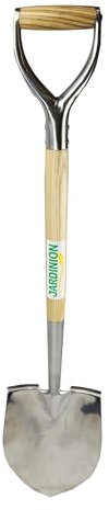 Jardinion Pala in acciaio inox e vanga con manico a Y in legno di frassino 105 cm, lama: 30 cm x 21,5 cm legna