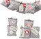 Frau WUNDERVoll® DIY Adventskalender zum Befüllen Bescherung: Set Punkt 157, Papiertueten flach 13x16,5cm, Taupe Punkt, Ziffern rosa-rot