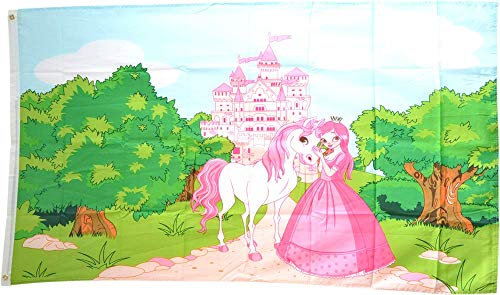 Flaggenfritze® Flagge/Fahne Prinzessin mit Märchenschloss - 90 x 150 cm