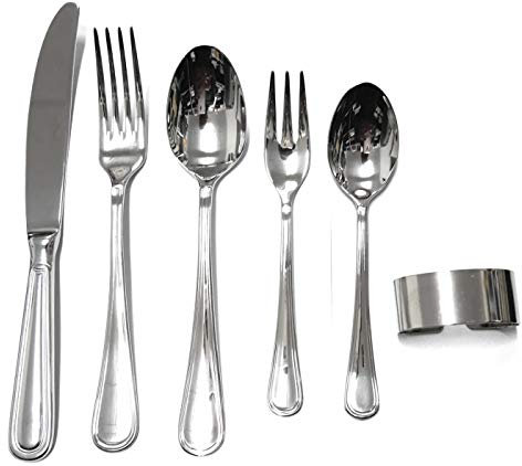 PINTINOX Set Cubiertos 6 Piezas Acero Estuche Beige GA40015B(Grabado Incluido)