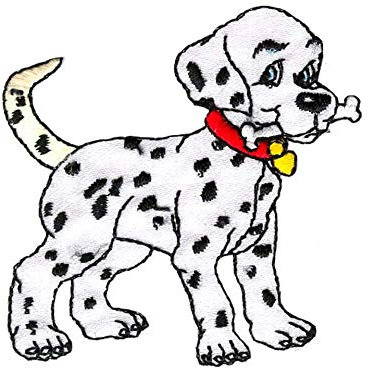 Kleiber Bügelbild Patch Applikation zum Aufbügeln Hund Dalmatiner 6,0 x 6,0 cm