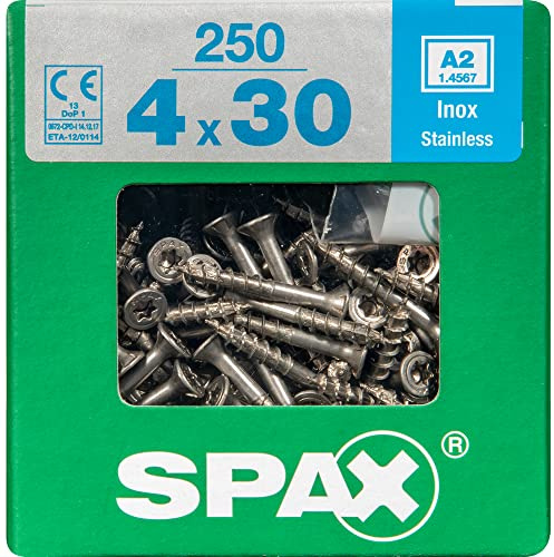 Spax Befestigungen Spax A2 4x30 rostfrei, 250 St. 4197000400306