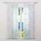 ESLIR Gardinen mit Schlaufen Vorhänge Fensterschal Transparent Schlaufenschal mit Zweige Muster Voile Weiß-Grau BxH BxH 140x245cm1 Stück