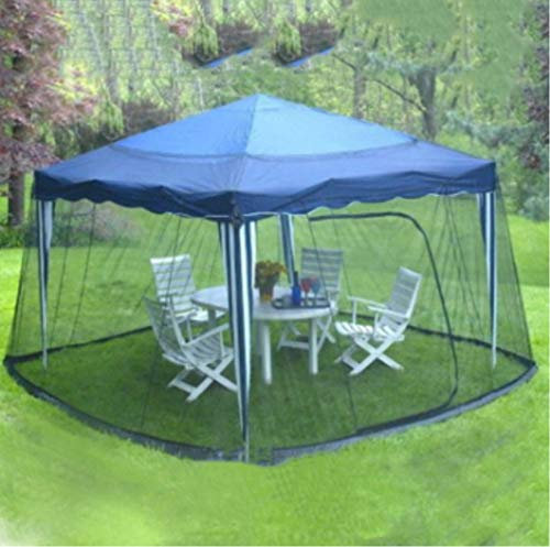 Mitef, zanzariera per ombrellone da tavolo, per giardino, campeggio, barbecue, patio, Nero,300x300x230cm