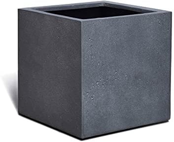 ESCHBACH® Pflanzkübel Cube 30 Blei Grau Quadratisch * 30 x 30 x 30 cm * 10 Jahre Garantie