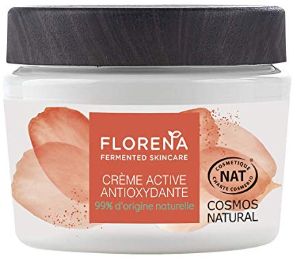 FLORENA Antioxidative Aktivcreme mit Portulak und fermentiertem Lactobacillus (1 x 50 ml), Gesichtspflege für alle Hauttypen, Feuchtigkeitscreme reich an Omega 6 und 9