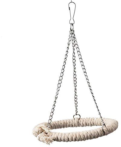 Bird Swing Stand Barsch Spielzeug mit Baumwollseil Kletterleiter Ring Soft Bed Barsch für Kleintiere Haustier Vögel