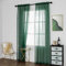 DUALIFE Hunter Green Vorhänge, transparent, für Wohnzimmer, Schlafzimmer, 132 x 243 cm, Dunkelgrün, 2 Stück