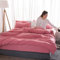 RONGER Soft Washed Cotton Bedding Set White Double Full Queen Size Quilt Cover Bed Sheet Pillowcase Adult Solid Color Bed Sheet (Romantic fan,Double size (4pcs))