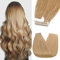 Silk-co Tape in Hair Extensions 12in 100% Real Remy Straight Human Hair Straight Invisible Glue Skin Weft 10 Pcs 20g #27 Dark Blonde