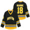 Hockeytrikot für Herren, Boston Happy Gilmore 18 Adam Sandler 1996, Schwarz genäht - Schwarz - X-Groß
