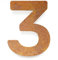 Numero civico vintage, resistente alle intemperie, prodotto in Germania, INOXSIGN (SOLID altezza: 200 mm, spessore materiale: 2 mm, numero civico 3)