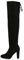 VAN HILL Modische Damen Stiefel Overknees Schleifen Perlen Absatz Schuhe 610425 Schwarz 39
