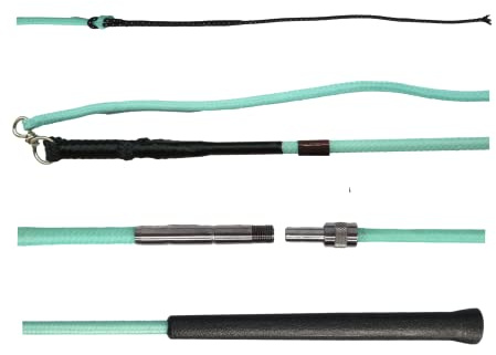 JA Horse JA0040 Longierpeitsche 2-teilig, 180 cm, Minze | Platzsparende 2-teilige Longierpeitsche (180/200 cm) mit Präzisions-Gewinde Zerlegbar für einfachen Transport & Lagerung