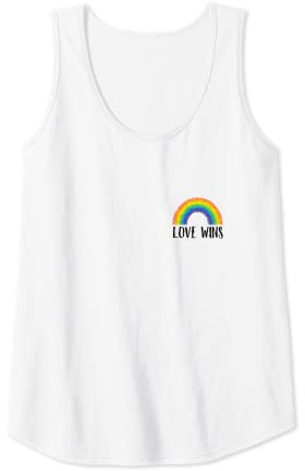 Damen Love wins Shirt weiß I LGBT Regenbogen Gay Pride T-Shirt Tank Top