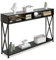 GOPLUS Table Console avec Etagère Ouverte et Compartiments de Rangement Cadre en Fier,Table d'Appoint, Table de Chevet,pour Bureau, Couloir, Salon 120x23x79CM (Noir)