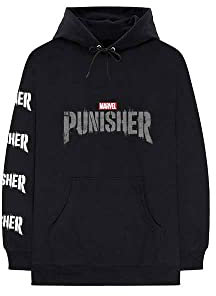 Marvel Punisher Sweat-Shirt À Capuche Skull Stamp Logo Nouveau Officiel Comics Size XL