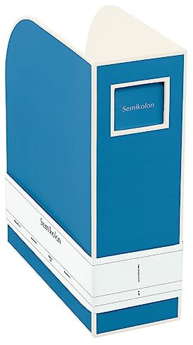 Semikolon 364106 Stehsammler A4 - Zeitschriften-Sammler, Dokumenten-Ordner, Format 10,5 x 26 x 31 cm - azzurro hell-blau