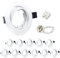 Wondlumi 12er LED Einbaustrahler GU10 Rahmen Set Schwenkbar Einbaurahmen 68mm Rund Weiß LED Spots inkl. GU10 Fassung