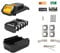 Akocire 18V 20V 4.0Ah 5.0Ah 10-Cell 18650 Battery Case Parts Cover Replacement for Dewalt DCB200, DCB201, DCB203, DCB204, DCB205 Battery Repair DIY Kit(No Battery Cell Included)