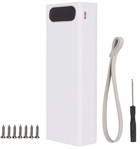 DIY Power Bank Box, 22.5W 20 Secciones 18650 Cargador de Batería Micro Tipo C Banco de Energía de Carga Rápida con Pantalla LCD, Kit de Caja de Energía Móvil (Blanco)