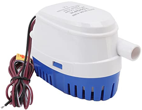 Kuuleyn Bilgenpumpe, Bilgenpumpen für Boote, automatische Bilgenpumpe, schlagfest, Mini-Multifunktions-DC-Tauchpumpe mit Schwimmerschalter(12V)