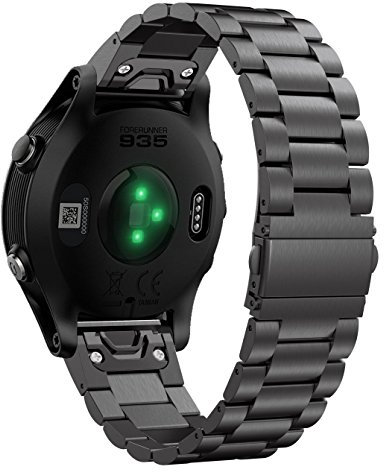 AISPORTS Kompatibel mit Garmin Instinct 2S Armband Edelstahl Damen Herren, 20mm Quick Fit Uhrenarmband Verstellbares Sport Metallschnallenarmband Ersatzarmband für Garmin Descent Mk2S/D2 Delta S