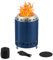 BRIAN & DANY Tisch-Feuerstelle mit Ständer, Solo Outdoor Herd, raucharm Outdoor Mini Feuer, angetrieben durch Pellets oder Holz, sicheres Brennen, 20,1 x 14 cm, blau