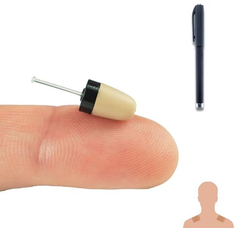 PingaOculto Oreillette Espion Bluetooth Ecouteur Mini Invisible Examen VIP Pro Caché Telephone avec Microphone Bandes Adhésives - Casque sans Fil (Oreillette Espion VIP Pro Supermini Stylo Bluetooth)