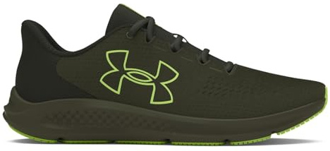 Under Armour Men's Charged Pursuit 3 Big Logo Running Shoe, (301) Marine Od Green/Baroque Green/Morph Green, 6 UK