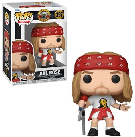 Funko Pop! Rocks: GNR - Axel Axl Rose - (1992) - 1 Chance sur 6 D'avoir Une Variante Rare Chase - Guns N Roses - Figurine en Vinyle à Collectionner - Idée de Cadeau - Produits Officiels - Music Fans