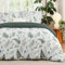 BEDSURE Bettwäsche 220x240 3teilig Bettbezug - Bettwäsche-Sets 220 x 240 cm mit 2 Kissenbezüge 80x80 cm, ÖKO-TEX Bedding Muster Grün Blumen Pflanzen für Doppelbett mit Reißverschluss