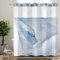 Ttincceer Rideau de Douche 180 x 188 cm en marbre Bleu, Luxueux, sans Crochets, avec œillets à Pression, Double épaisseur, imperméable, décoration de Baignoire, Polyester