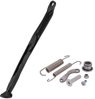 Dirt Bike Kickstand Seitenständer CNC Aluminium Stützständer mit Federn für XC EXC EXC-F TE TX FE EX EC ES 125 150 250 300 350 450 500 2023-2024 Schwarz