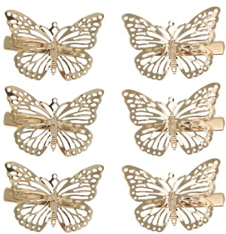 Healvian 12 Stück Metall Schmetterling Haarspangen Damen Haarklammern Klein Rutschfest Haarclips Für Alltag Und Festliche Anlässe