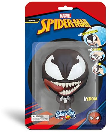 CICABOOM Elastikorps HeroPop 10 cm – erweiterbare Marvel Figur – Venom, schwarz