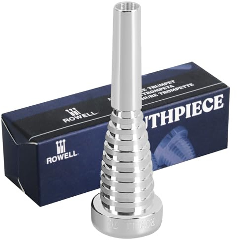 ROWELL 7C Trumpet Mouthpiece Silver Plated Universal Design Compatible with Most Trumpets Ideal for Beginners and Professionals Trumpets Accessories