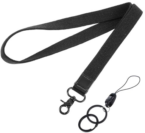 Yuanchu Umhängeband Schlüsselband Lang, Abnehmbare Neck Lanyard Strap mit Karabiner Drehbarem Metallclip Handschlaufe Handgelenkband Paracord Schlüsselanhänger Ausweishalter Ausweis Schlüssel Handy