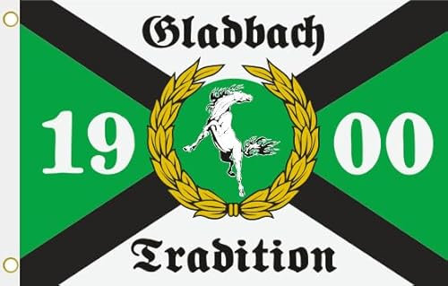 U24 Flagge Fahne Gladbach Tradition 1900 Hissflagge 90 x 150 cm