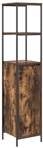 vidaXL Badschrank mit Regalen Räuchereiche 36x35x165 cm