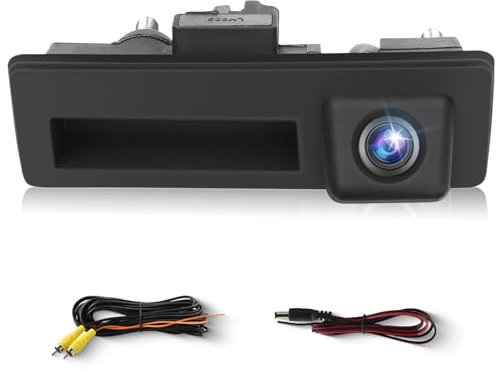 Hodozzy HD Rückfahrkamera für Audi/VW mit Nachtsicht, Einparkhilfe, 170° Grad Weitwinkel, wasserdichte, Auto Kofferraum Griff Rückfahrkamera für Audi A3 A4L Q3 Q5/VW Passat/Tiguan/Sagitar Kamera