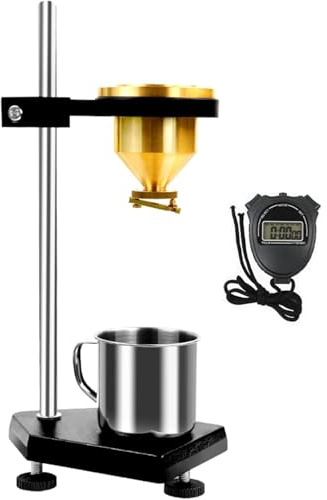 XGHDPBM 100mI Desktop Flow Viscometer Cup, Immersion Brass Viscosity Cup, Paint 4 Liquid Viscosity Test Tool, Adjustable Height, Noutlet Diameter 4±0.02mm, for Coating, Inks, Paints